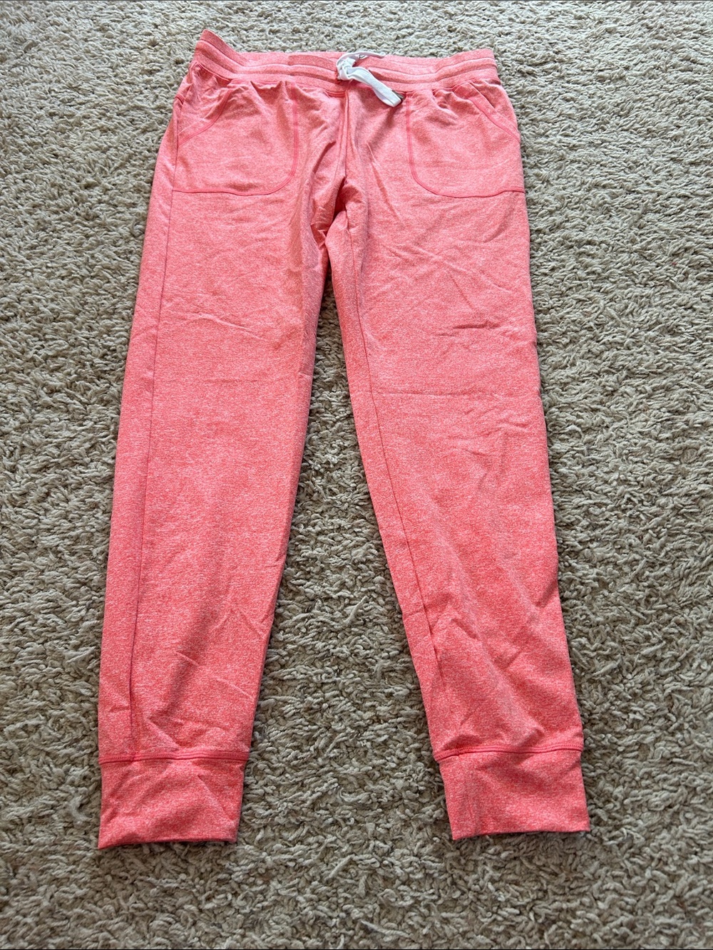 Zyia Heathered Coral Comfy Joggers